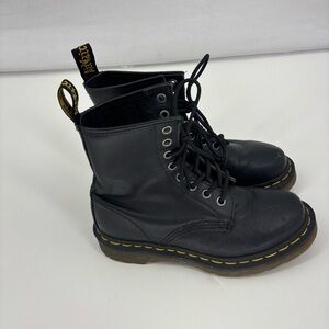 Dr Martens Black Leather Lace Up Combat Boots Size EU 36 US 5 women’s